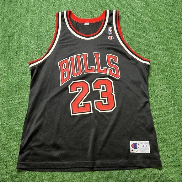 Champion Other - VTG NBA Michael Jordan #23 Chicago Bulls jersey Men's XL 48 Black Champion Tank